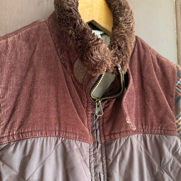 CAbi | 694 Chocolate Brown Quilted Puffy Vest with Corduroy Accents | Small - Picture 3 of 6